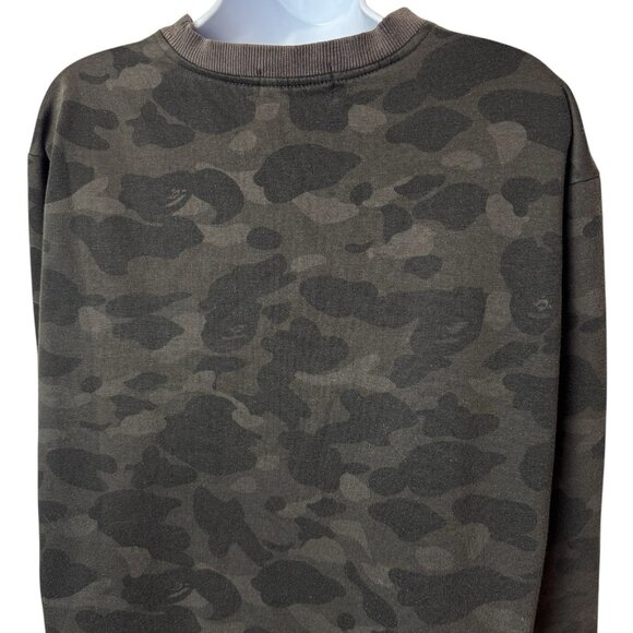 Authentic Bathing Ape Camouflage Crewneck Sweater Comfy Cozy Unisex XL *FLAWED - Picture 7 of 14